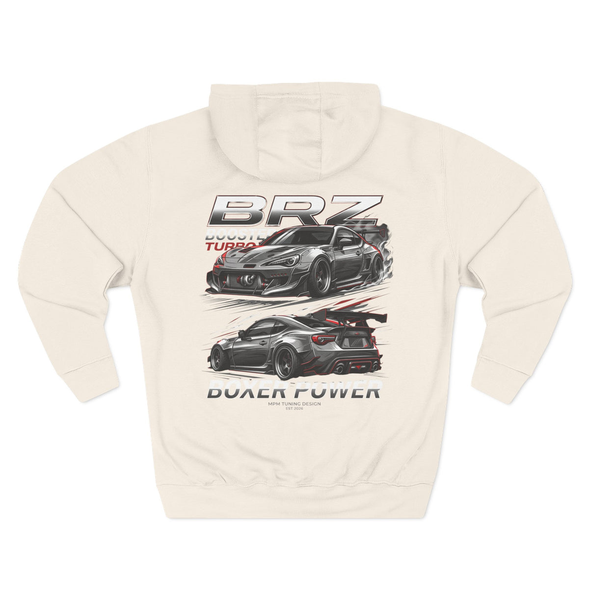 BRZ Twin Turbo Racing Hoodie — Dual Power Car Graphic Fleece | MPM Tuning Design