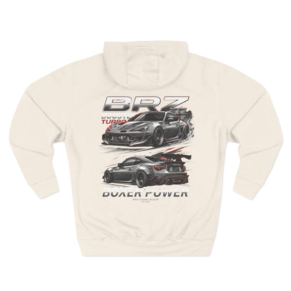 BRZ Twin Turbo Racing Hoodie — Dual Power Car Graphic Fleece | MPM Tuning Design