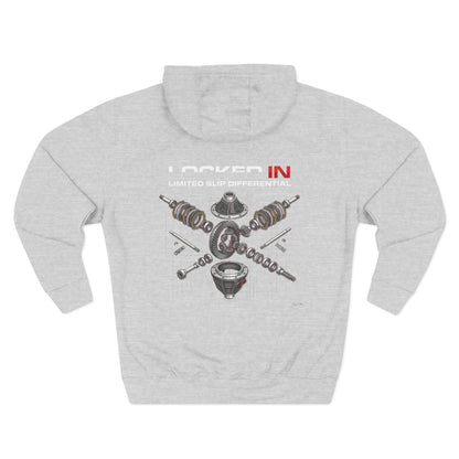 Car Parts Hoodie — Locked In Drivetrain Graphic Fleece | MPM Tuning Design
