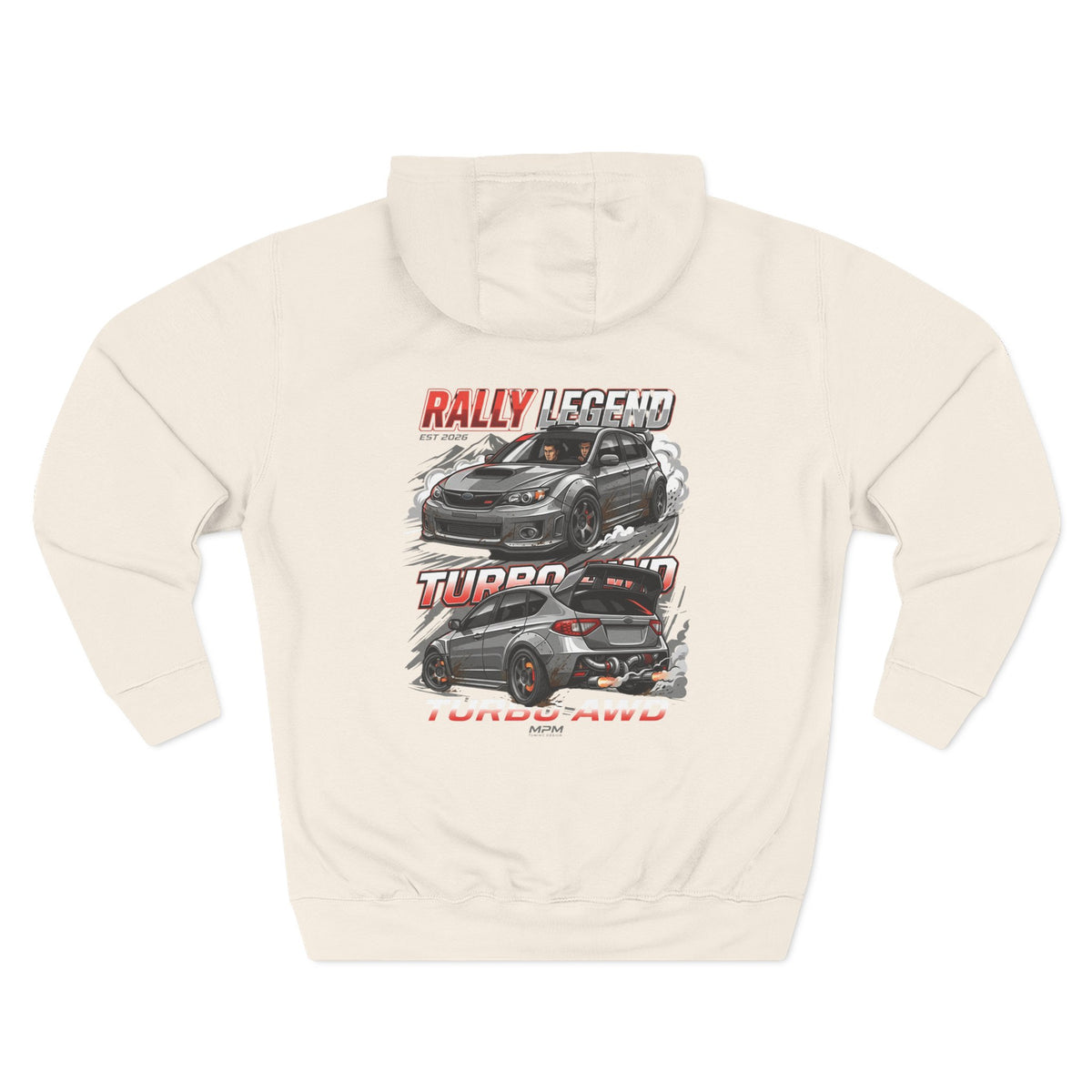 Rally Turbo Hoodie — Racing Car Graphic Fleece Pullover | MPM Tuning Design