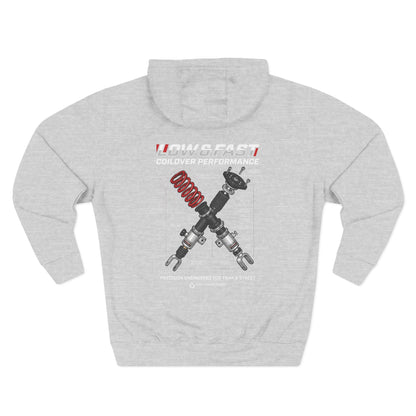 Auto Coil &amp; Strut Hoodie — Racing Suspension Graphic Fleece | MPM Tuning Design