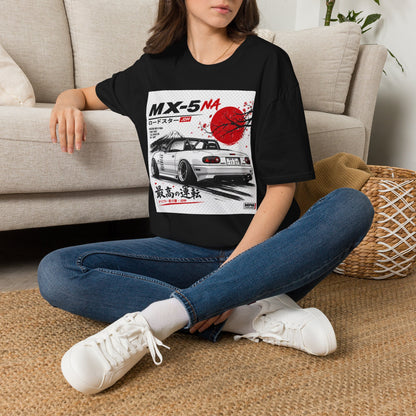 Mazda MX-5 NA Retro Racing T-Shirt — Japanese Sun Track Day Tee | MPM Tuning Design