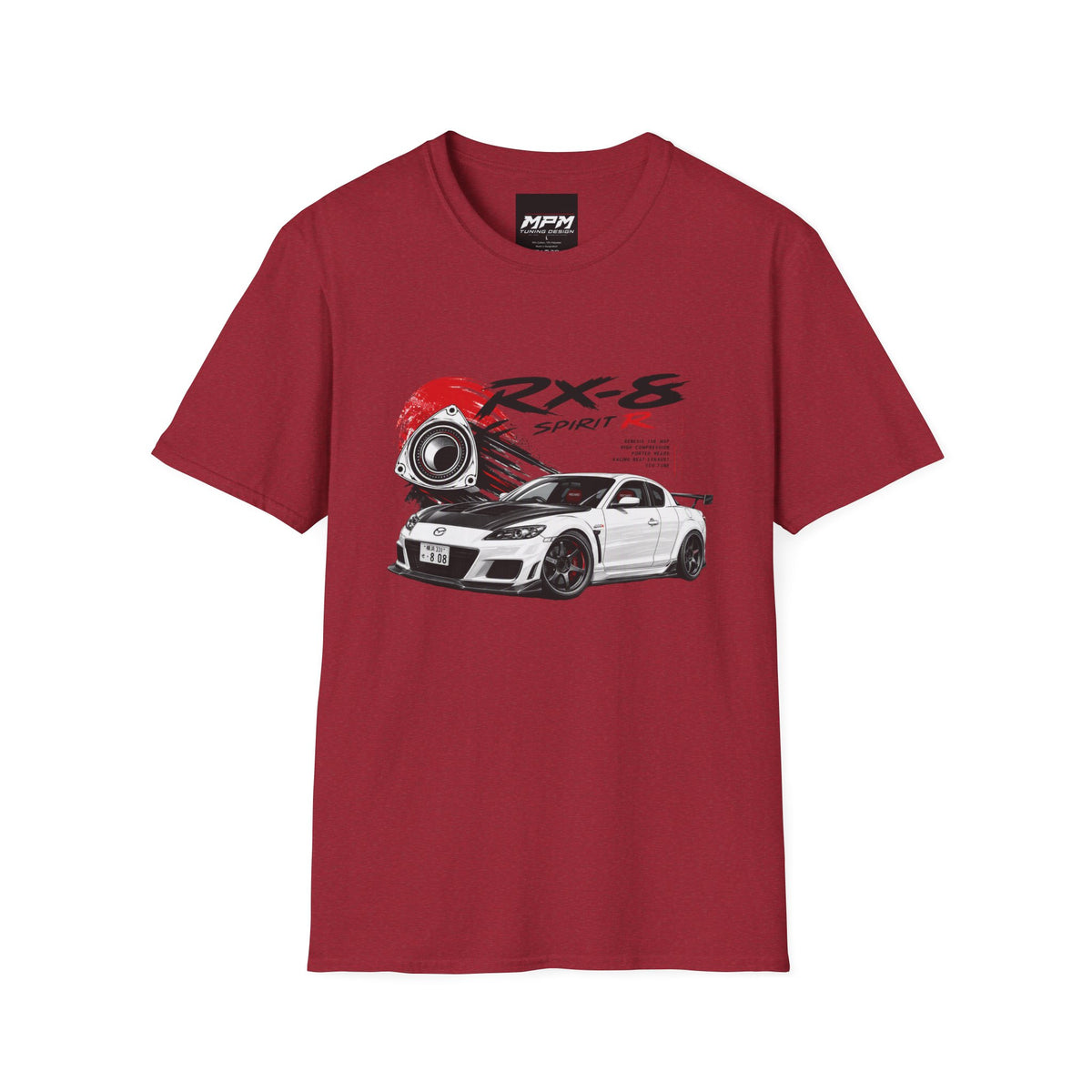Mazda RX-8 Spirit R T-Shirt — Rotary Sports Car Graphic Tee | MPM Tuning Design