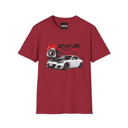 Mazda RX-8 Spirit R T-Shirt — Rotary Sports Car Graphic Tee | MPM Tuning Design