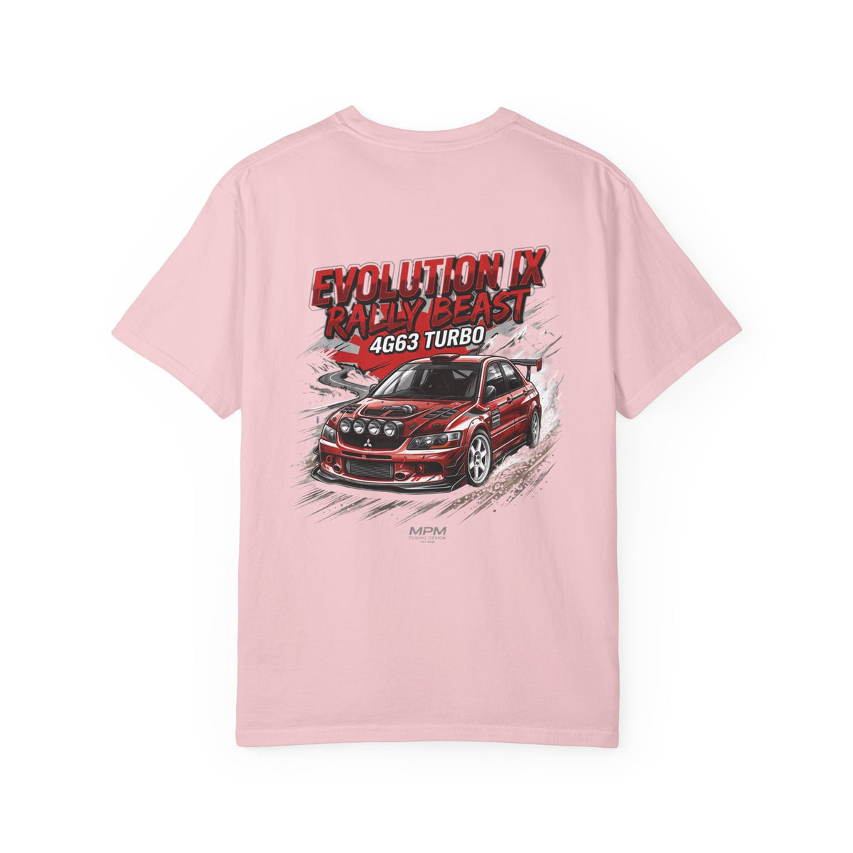Mitsubishi Evolution IX Rally Beast T-Shirt — 4G63 Turbo JDM Graphic Tee | MPM Tuning Design