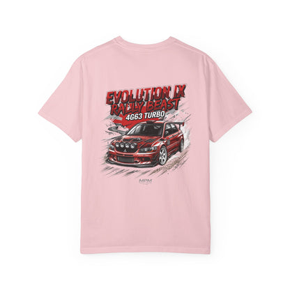 Mitsubishi Evolution IX Rally Beast T-Shirt — 4G63 Turbo JDM Graphic Tee | MPM Tuning Design
