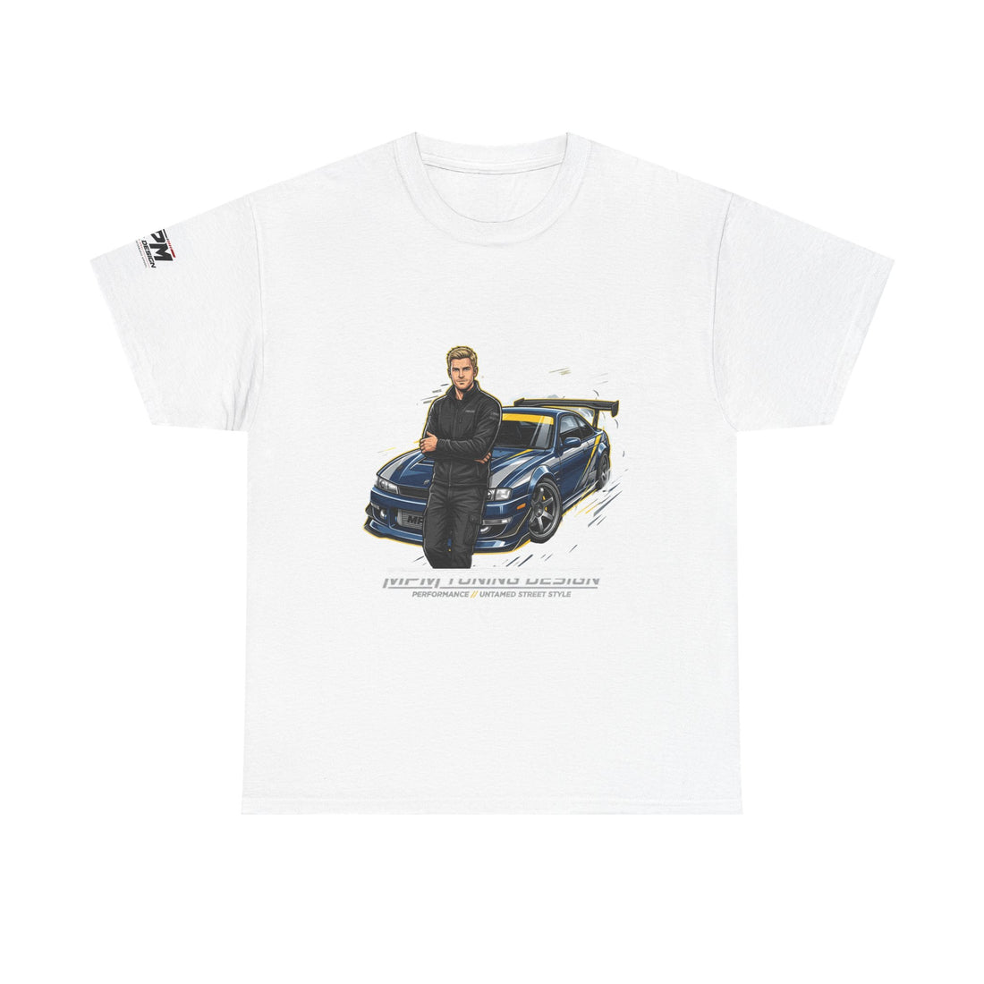 Racer &amp; Skyline Tee — JDM Car Enthusiast Graphic T-Shirt | MPM Tuning Design